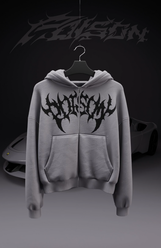 Poison Grey zip up Jacket